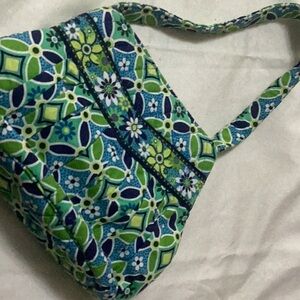 Vera Bradley Blue and Green Quilted Shoulder Bag  Daisy Daisy